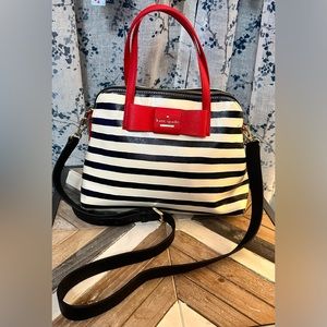 NWOT Kate Spade black and white with red bow